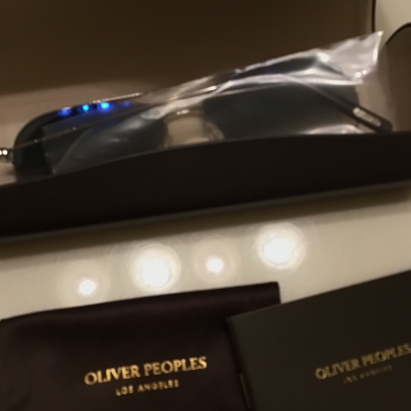 OLIVER PEOPLES AIRDALE AVIATOR SUNGLASSES - Picture 13 of 16